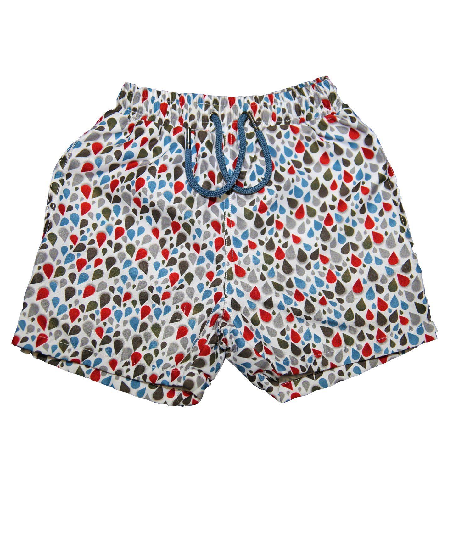 LEO & ZACHARY Boys Color Drops Design Bathing Suits - Swim Shorts